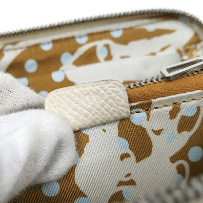 Hermes Azap Silk-in Compact Coin Case Leather Ivory U Engraved