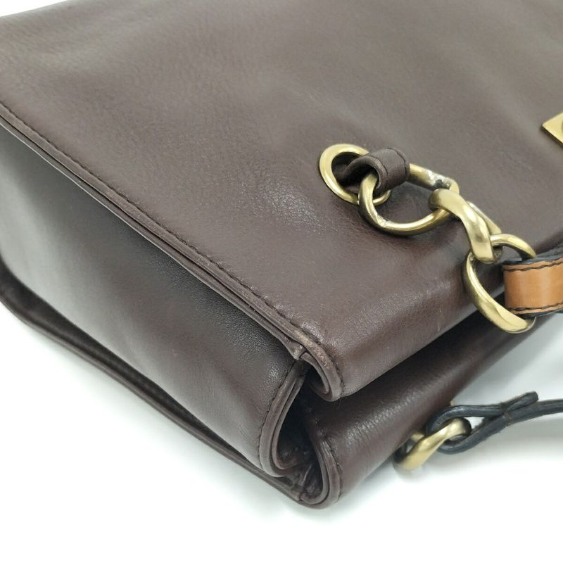 Chanel Shoulder Tote Bag Leather Brown A19556