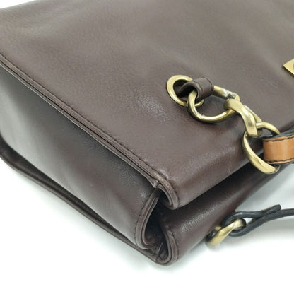 Chanel Shoulder Tote Bag Leather Brown