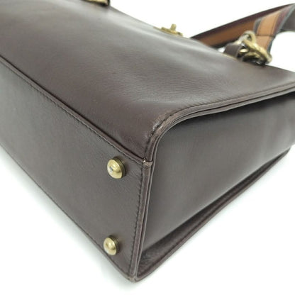 Chanel Shoulder Tote Bag Leather Brown A19556