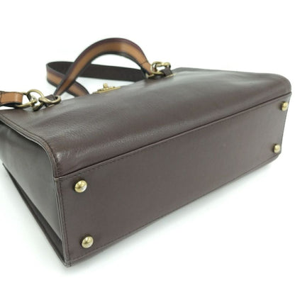 Chanel Shoulder Tote Bag Leather Brown A19556