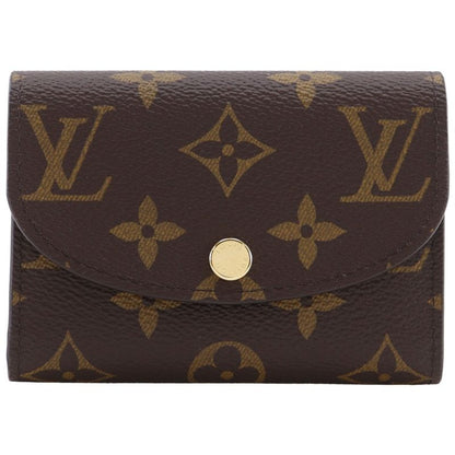 Louis Vuitton Portomone Rosali M41939 Monogram Canvas Fuchsia Brown Women's