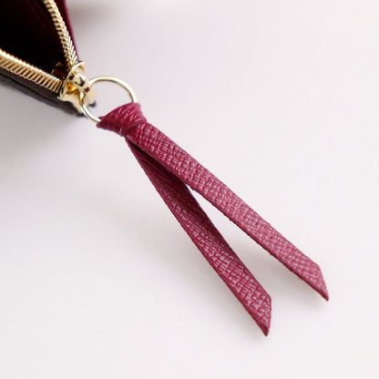 Louis Vuitton Portomone Rosali M41939 Monogram Canvas Fuchsia Brown Women's