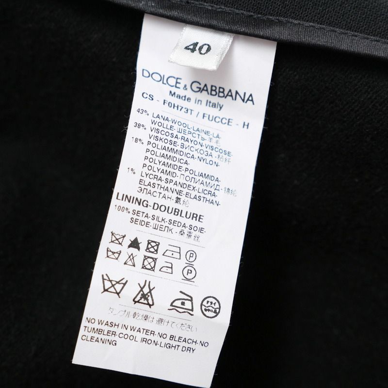 Dolce & Gabbana Coat 40 3/4 Sleeve Long Lace Black