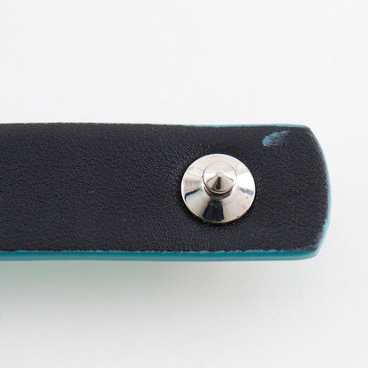 [tiffany & Co] Tiffany & Co Key Ring Metal X Leather Tiffany & Co Blue Unisex
