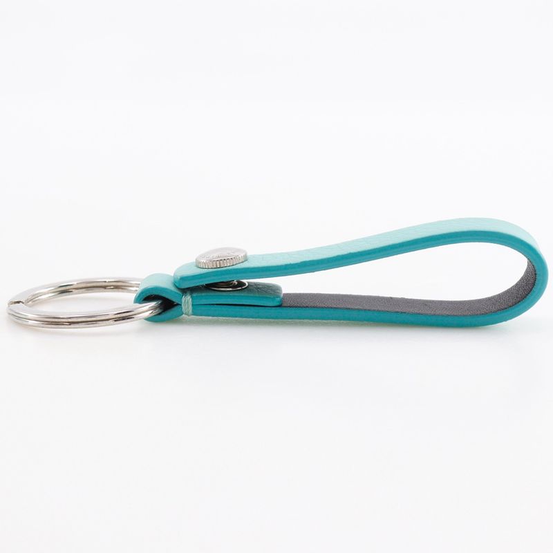 [tiffany & Co] Tiffany & Co Key Ring Metal X Leather Tiffany & Co Blue Unisex
