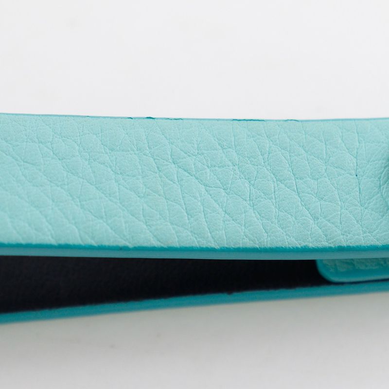 [tiffany & Co] Tiffany & Co Key Ring Metal X Leather Tiffany & Co Blue Unisex