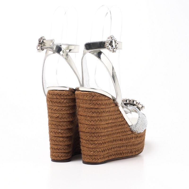 Dolce & Gabbana Sandals 37.5 Strap Shoes Wedge