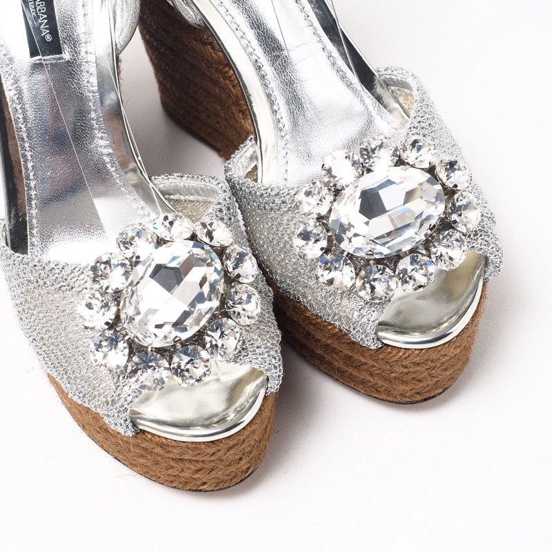 Dolce & Gabbana Sandals 37.5 Strap Shoes Wedge