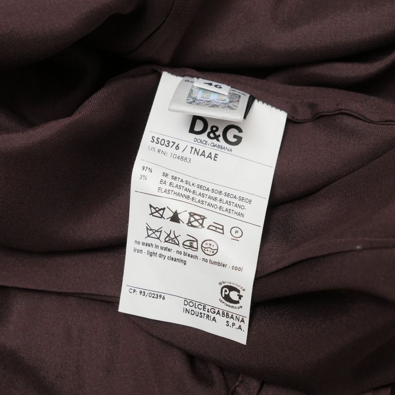 Dolce & Gabbana Blouse 46 Silk Bordeaux