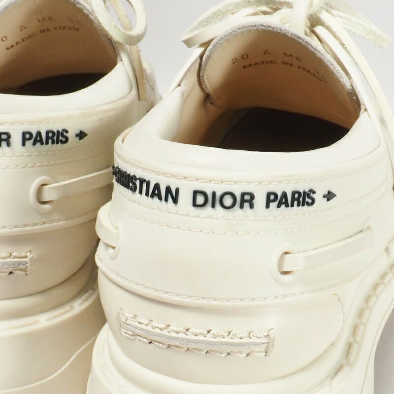 Dior Walker Deck Shoes 35 Leather Ivory
