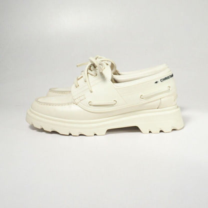 Dior Walker Deck Shoes 35 Leather Ivory