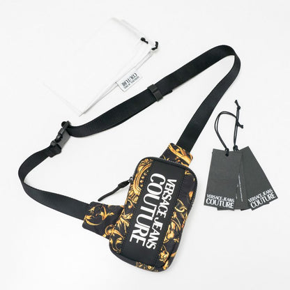 Versace Jeans Range Logo Type Sketch 11 Belt Bag Couture Black Yellow