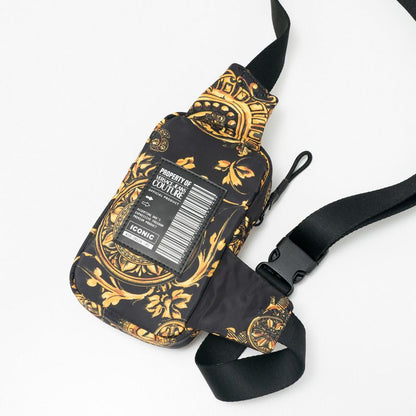 Versace Jeans Range Logo Type Sketch 11 Belt Bag Couture Black Yellow