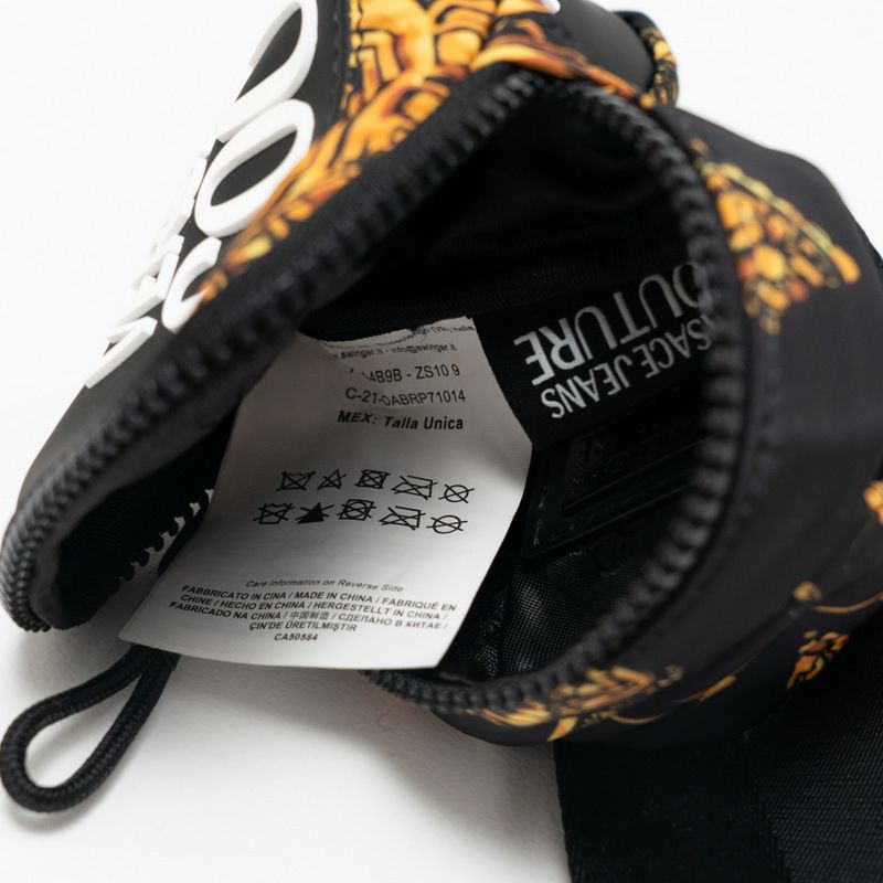 Versace Jeans Range Logo Type Sketch 11 Belt Bag Couture Black Yellow