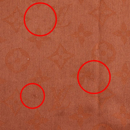 Louis Vuitton Monogram Silk X Wool Brown Women's Shawl