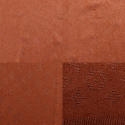 Louis Vuitton Monogram Silk X Wool Brown Women's Shawl