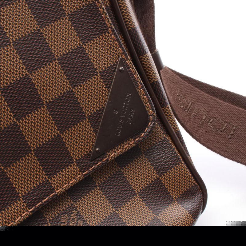 Louis Vuitton Shoulder Bag Shelton MM N41149 PVC Coated Canvas Leather Shelton