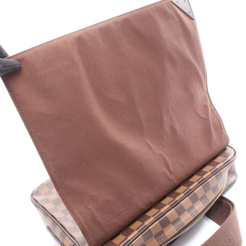 Louis Vuitton Shoulder Bag Shelton MM N41149 PVC Coated Canvas Leather Shelton