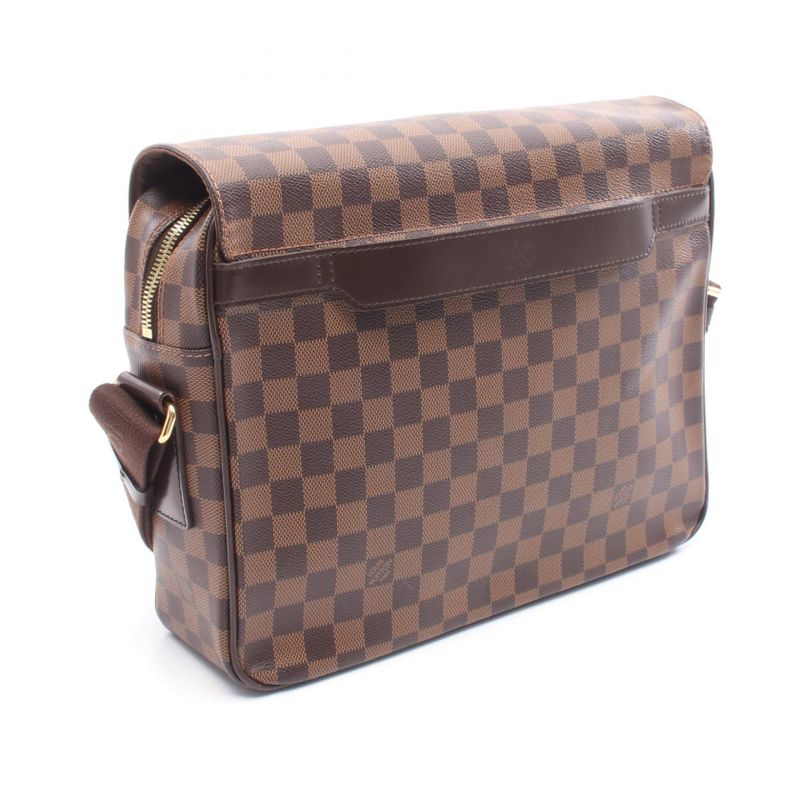 Louis Vuitton Shoulder Bag Shelton MM N41149 PVC Coated Canvas Leather Shelton