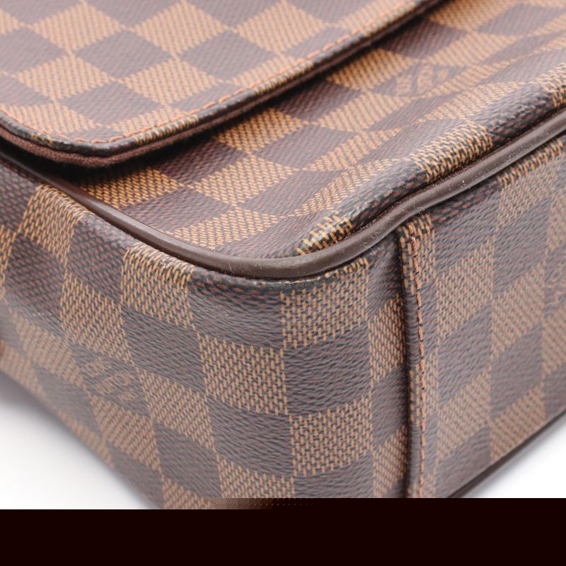 Louis Vuitton Shoulder Bag Shelton MM N41149 PVC Coated Canvas Leather Shelton