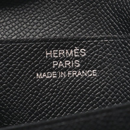 Hermes Bifold Wallet Bearn Compact Black Leather Calf (cowhide) Bearn Compact