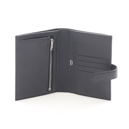 Hermes Bifold Wallet Bearn Compact Black Leather Calf (cowhide) Bearn Compact