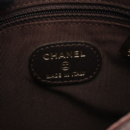 Chanel Shoulder Bag Bronze Leather Chanel Logo Sacoche Women's Used B