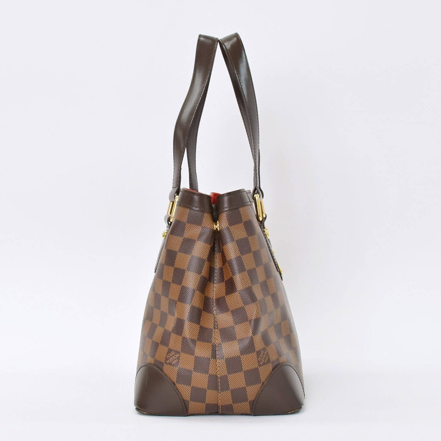 Louis Vuitton Hampstead PM Handbag Brown Damier Gold — view 4