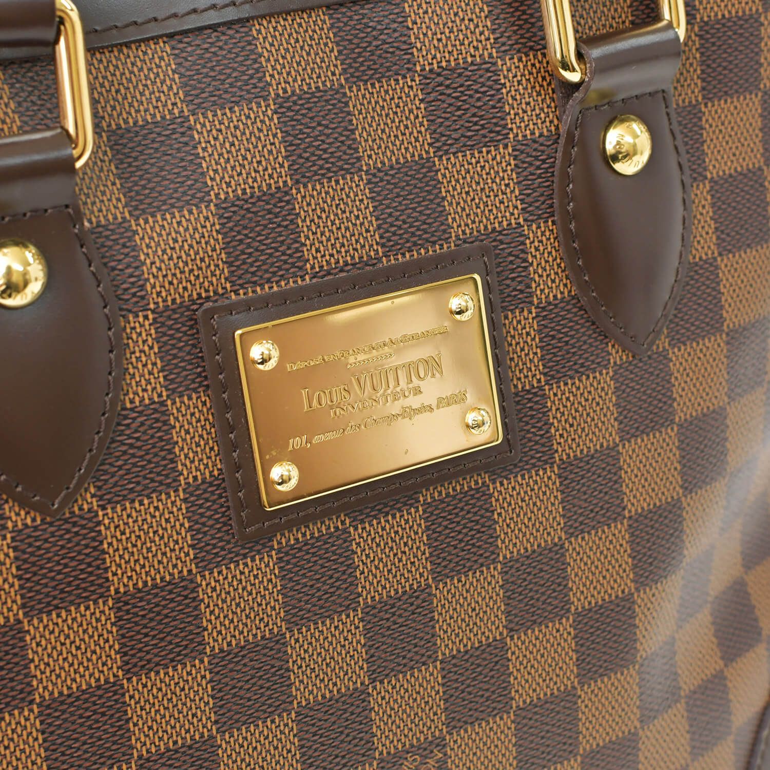 Louis Vuitton Hampstead PM Handbag Brown Damier Gold — view 5