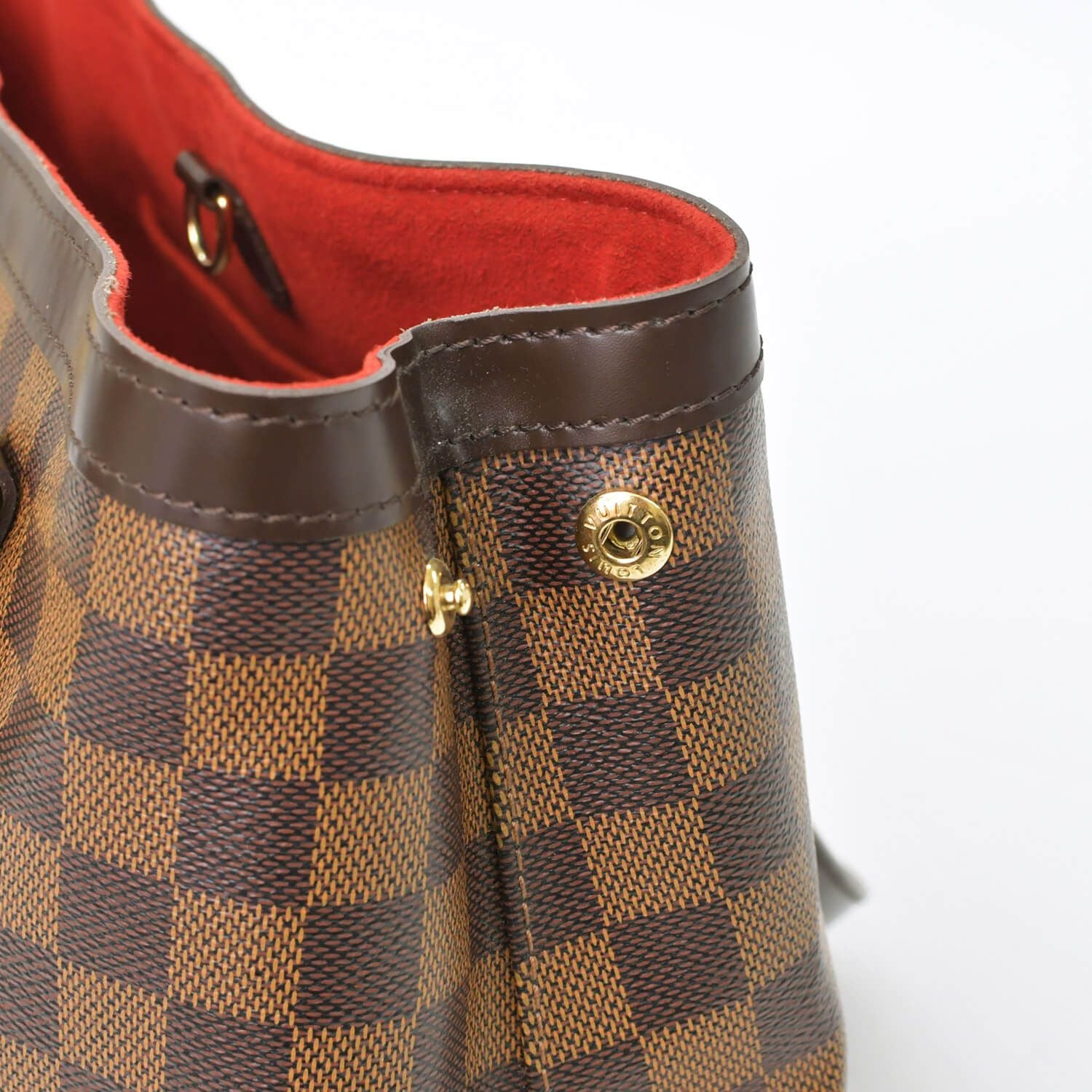 Louis Vuitton Hampstead PM Handbag Brown Damier Gold — view 7