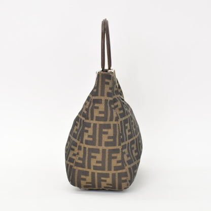 Fendi Tote Bag Zucca Pattern Canvas Brown Silver — view 2