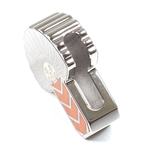 Hermes Scarf Ring Epaulette Metal Twilly Gaviroche Epaulettes Silver Orange