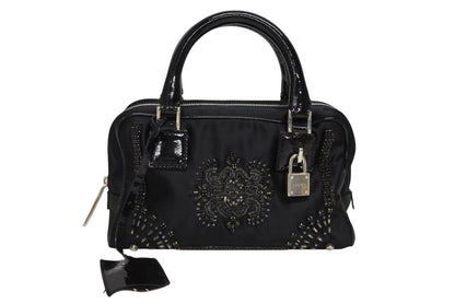 Loewe Mini Amazona Mini Andbag Satin Beads Crystal Black Silver