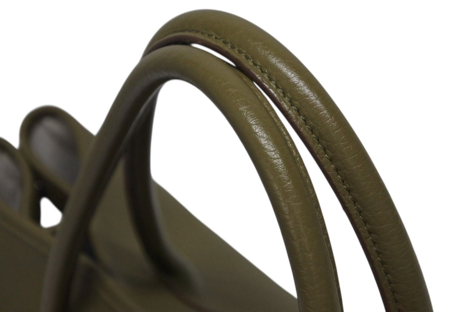 Hermes Garden Party PM Tote Bag Negonda Canvas Olive Green Silver — view 6