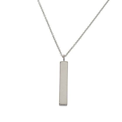 Tiffany & Co Notes Bar Pendant Necklace Silver 925