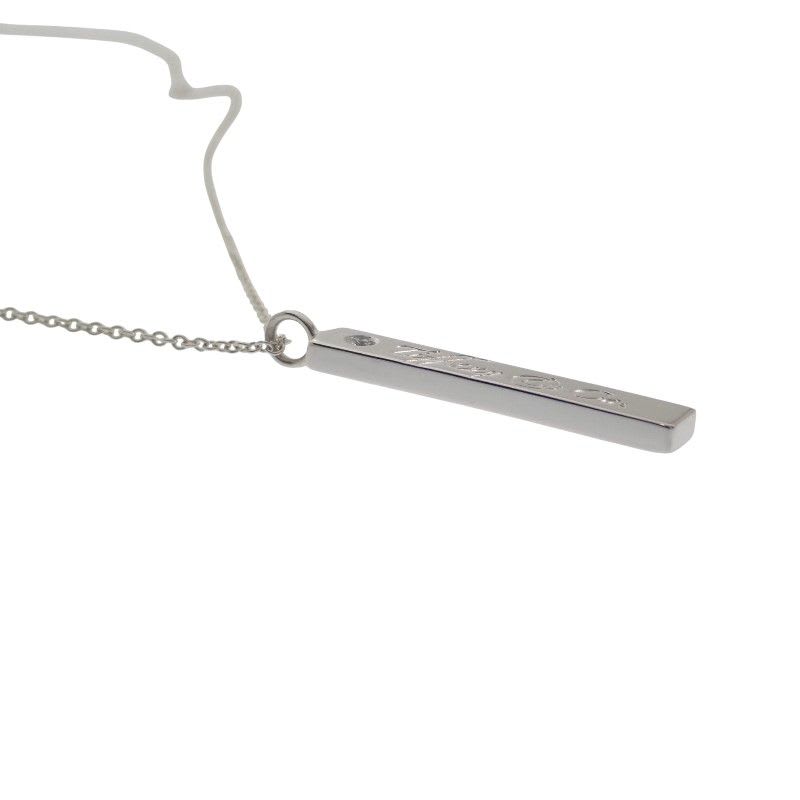 Tiffany & Co Notes Bar Pendant Necklace Silver 925