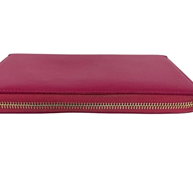 Yves Saint Laurent Round Zipper Long Wallet Pink
