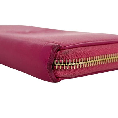 Yves Saint Laurent Round Zipper Long Wallet Pink