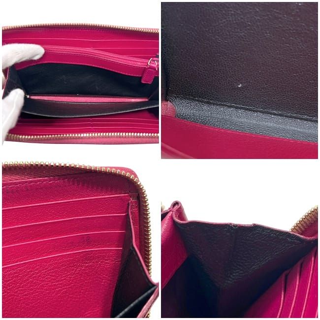 Yves Saint Laurent Round Zipper Long Wallet Pink