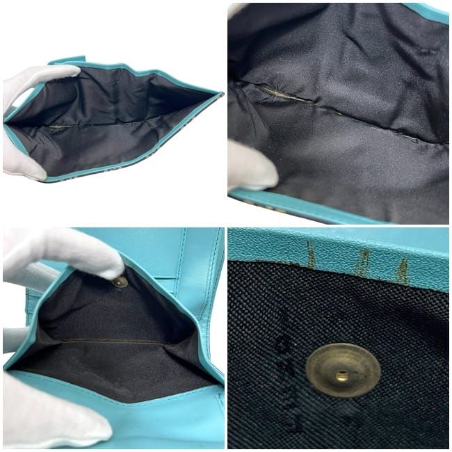 Fendi Trifold Wallet Blue Black Zucchino 8 M0023