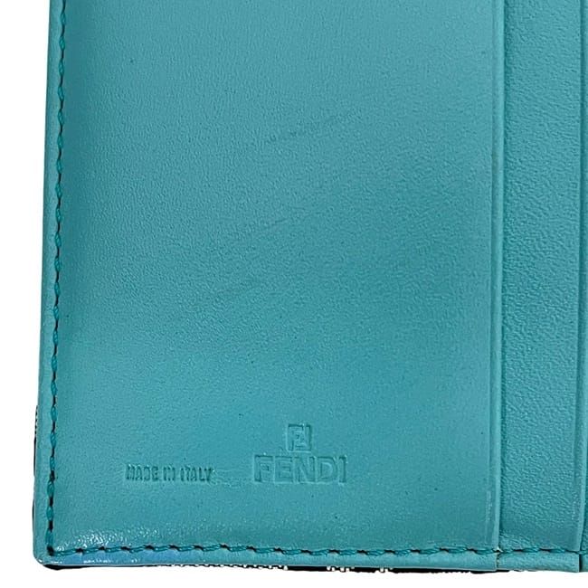 Fendi Trifold Wallet Blue Black Zucchino 8 M0023
