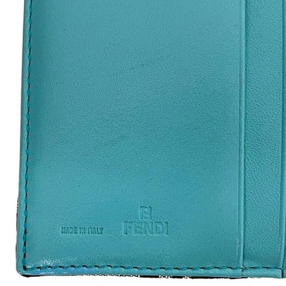 Fendi Trifold Wallet Blue Black Zucchino 8 M0023