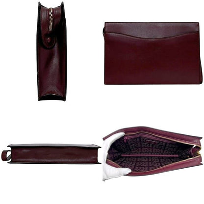 Cartier Second Bag Bordeaux Must Clutch Bag Leather