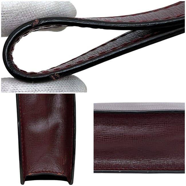 Cartier Second Bag Bordeaux Must Clutch Bag Leather