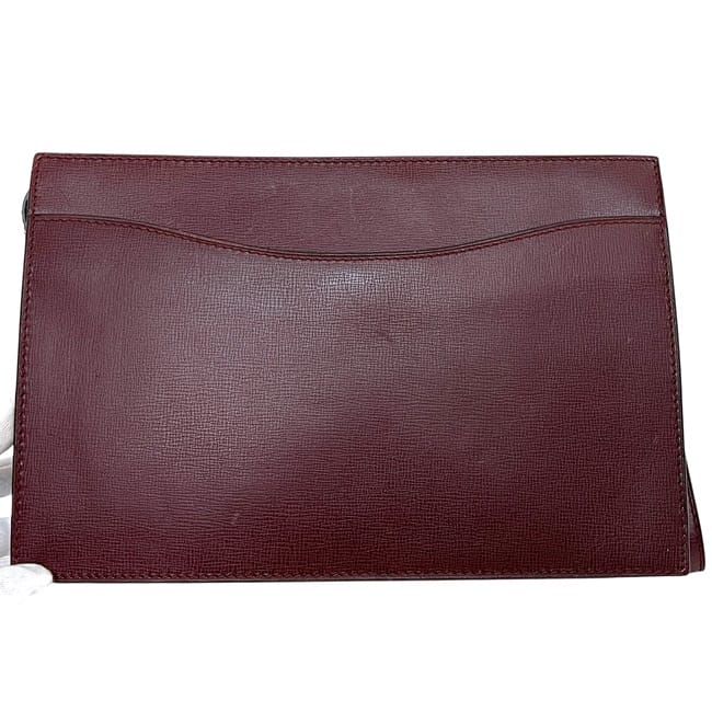Cartier Second Bag Bordeaux Must Clutch Bag Leather