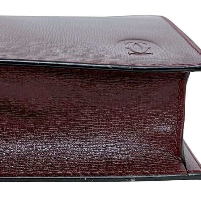 Cartier Second Bag Bordeaux Must Clutch Bag Leather