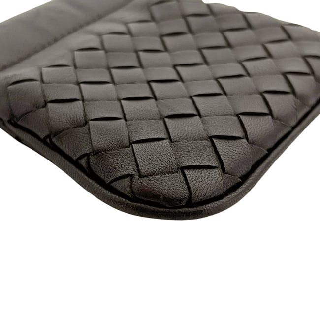 Bottega Veneta Coin Case Brown Intrecciato 189987
