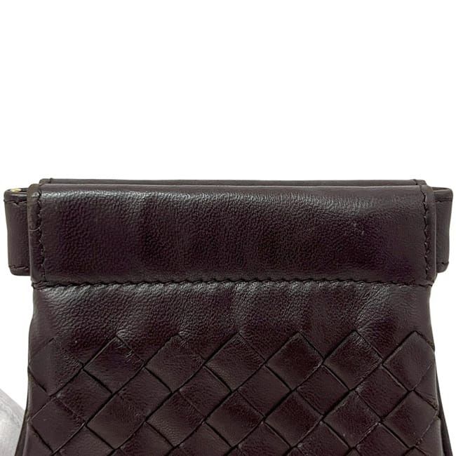 Bottega Veneta Coin Case Brown Intrecciato 189987