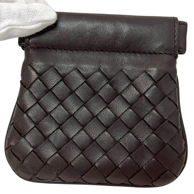 Bottega Veneta Coin Case Brown Intrecciato 189987